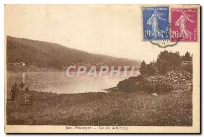 Bilhete postal antigo Jura Puttoresque Lago das Rousses