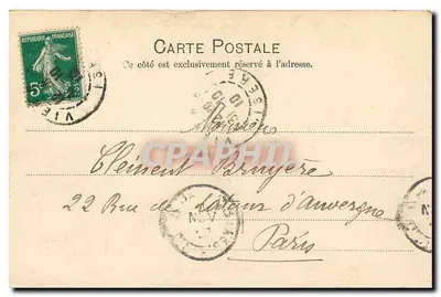Z okolic VIENNE: Widok wyspy Barlet z Rocher d'Hérode w St. Romain — Wydawca: Ed. Blanchard, Vienne, n° 95 — Rewers