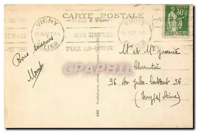 Vichy — Fonte Chomel — G.d'O. — Verso