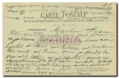 Las Vincennes w zimie — Efekty śniegu — E.M. n°21 — Rewers