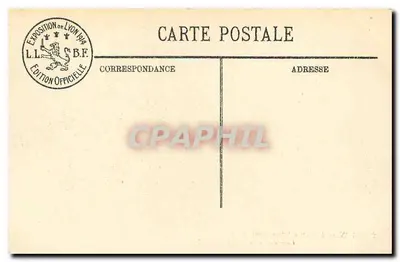 LYON — Exposição Internacional de 1914. Ponte e Aldeia Alpina — LL. — Verso