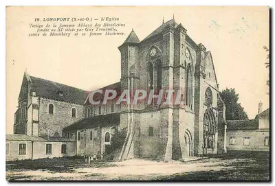 Longpont (S.-et-O.) — A Igreja, vestígio da abadia dos Beneditinos fundada no século XI por Guy Trousselle, conde de Montlhéry e sua esposa Hodicenne
