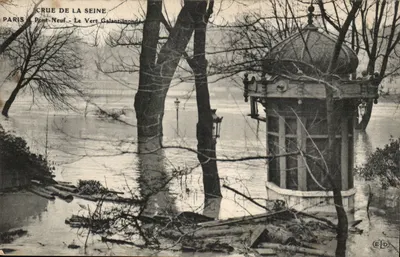 Paris - Inundação do rio Sena - O Vert Galant inundado — Edição EID