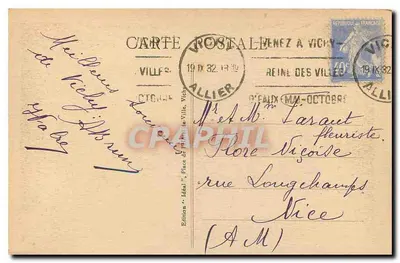 Vichy — Hala kasyna — Wydawnictwo Idéal, nr 330 — Rewers