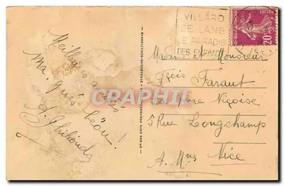 LE VERCORS — Os túneis dos Grandes Goulets — Editor: CH DES ARTS PHOTOMÉCANIQUES - SYTLASBOURG-SCHLITTINGHEIM, n°12 — Verso