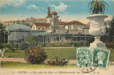 VITTEL — Um canto do Parque e a Instalação dos Banhos — Phototypie D. D.