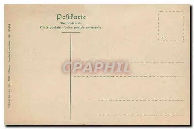 Colmar i. Els., Kopfhaus — historyczne budynki z napisem 'WEINRESTAURANT' — wydawca Union postale universelle — Rewers