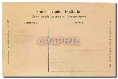 Le Bonhomme — widok panoramiczny z kościołem — Revue Alsacienne, Strasbourg — Rewers