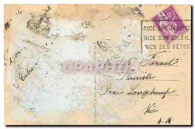 Cabanes-Vieilles (A.-M.) — visão geral do vilarejo e dos edifícios — editor L. GILLET, A.-M. — Verso