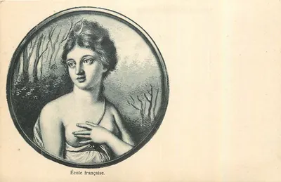 Jovem mulher — Escola francesa — Escola francesa.