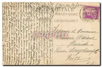 AIX-les-BAINS — As fontes, promenades e palco — Savoie Tourisme — Verso