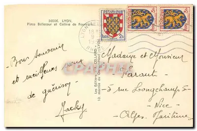 Place Bellecour e Collina di Fourvière — Lione — Les Éditions du Chemin Neuf — Verso