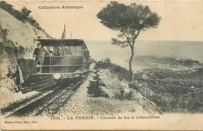 La Turbie — Trem de cremalheira — Edição Giletta, fotografia, Nice, n° 1001