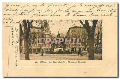 CPA Nice Le Place Beatrix et Monument Gambetta