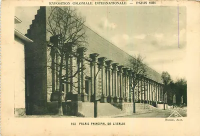Palácio Principal da Itália — Exposição Colonial Internacional — Paris 1934 — Brasini, Arq.