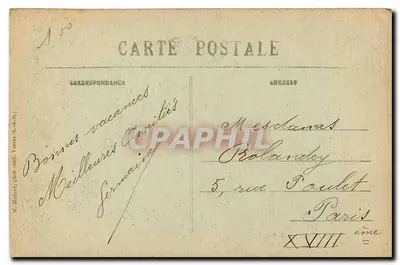 Floresta de Senart — Cruzeiro do Carvalho d'Antin — editor Michaud, n°681 — Verso