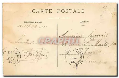 Coulommiers — Spacer przy brzegach Mosi — Wydawca nieznany, numer serii nie widoczny — Rewers