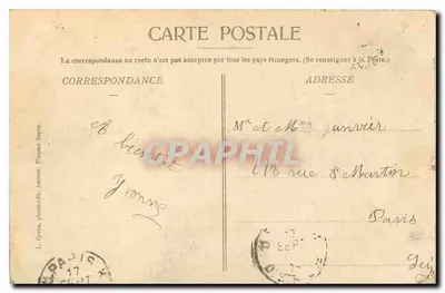 Amiens — Katedra. Chimery i Garguliki — L. Carnon, fotografie i wydawca Amiens — Rewers