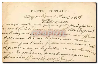 Angoulême — A Capela São Cibardo e a Escola Mario Roustand — Verso