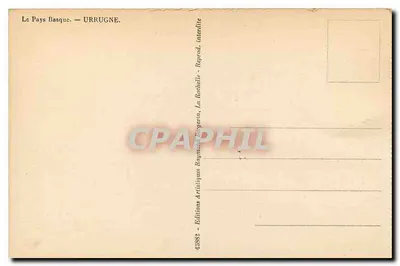 Urrugne — País Basco — Edições Artísticas Reynmon Bergerin — Verso