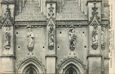 Torre da Igreja da Madeleine (século XVI) — Detalhes de Arquitetura — G. Boucher fotógrafo, Verneuil