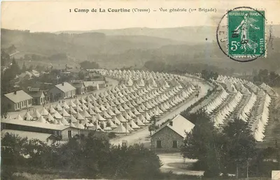 Campo de La Courtine (Creuse) — Vista geral (1ª Brigada) — Editor não visível