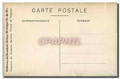 Quarto do Castelo de Grosbois — Interior ricamente decorado — Editor Wagram (S.-&-O.) — Verso