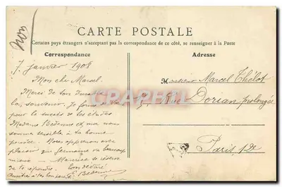 Castelo de Vincennes - A Capela — B.F., Paris — n°8 — Verso