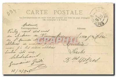 Vincennes — Zamek-Pałac Króla, obecnie kwatera 26. Batalionu Strzelców Piechoty i Szkoła Administracji Wojskowej — kolekcja F. Fleury — Rewers