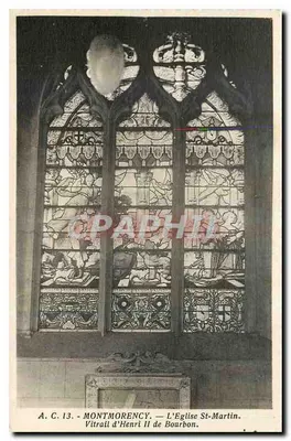 Montmorency — A Igreja de São Martinho — Vitral de Henrique II de Bourbon — A.C. 13