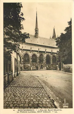 Montmorency — A Igreja de São Martinho, o portal lateral (século XVI) — Editor L. L. Ellen, n°41