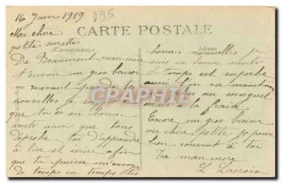 Beaumont-sur-Oise — Front budynku kościoła i Duży Schodów — Wydawca Freinet — Rewers