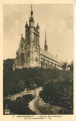 Montmorency — A igreja de São Martinho vista da Orangerie — Editor LL