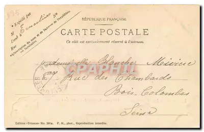 As Margens do Lago d'Enghien — O Casino – O Kursaal – O Hotel dos 4 Pavilhões – O Pavilhão Chinês — Edição Trianon No. 265a — Verso