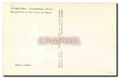 Saint-Maur - Chennevières-sur-Marne — Vista general de Saint-Maur-des-Fossés — Ediciones d'Arte Levallès Perret — Reverso