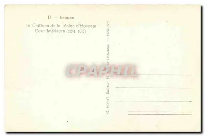 Zamek Legii Honorowej — Wewnętrzny dziedziniec (strona południowa) — G. Riant, wydawca, 15 ulica Aqueduc, Paryż — Rewers