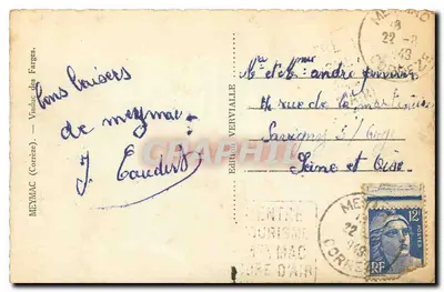 Viaduto de Meymac — Corrèze — Editor Vervialle — Verso