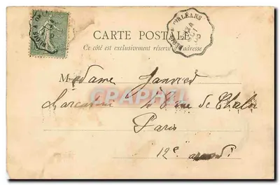 Blois — Rue Denis Papin, vista do Escalier monumental — B.F., Paris, n°32 — Verso
