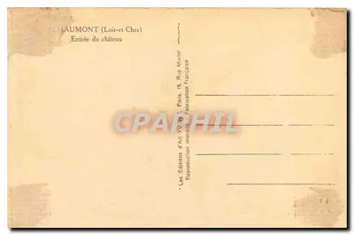 Zamek w Chaumont — Loir-et-Cher — Wydawnictwo Sztuki Yvain — Rewers