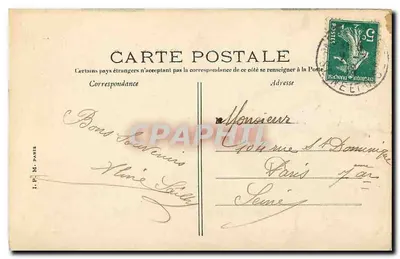 Méry-sur-Oise — O Castelo, Um Canto do Parque — Berney, editora Méry-sur-Oise — Verso