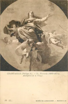 Assunção da Virgem — Pintura de Philippe de Champaigne — Museu de Longchamp, Marselha