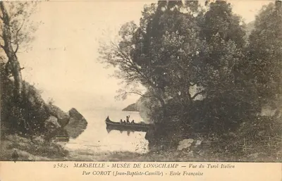 Marselha - Museu de Longchamp — Vista do Tyrol Italiano por Corot (Jean-Baptiste-Camille) — Escola Francesa
