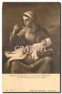 Uma mãe dando sopa ao seu filho — Millet (Jean-François) — Musée de Longchamp — Marselha