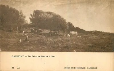 Daubigny — Vista das Grèves ao Lado do Mar — Museu de Longchamp, Marselha