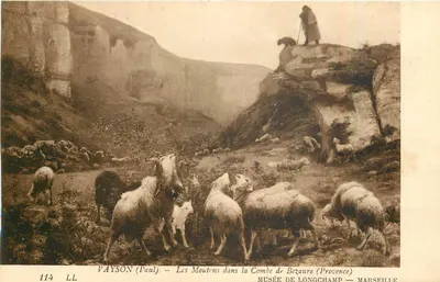 Os Cordeiros na Combe de Bezaure (Provência) — Paul Vayson — Museu de Longchamp — Marselha