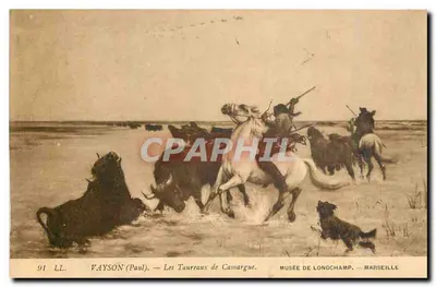 Os Taurinos de Camargue — Paul Vayson — Museu de Longchamp, Marselha