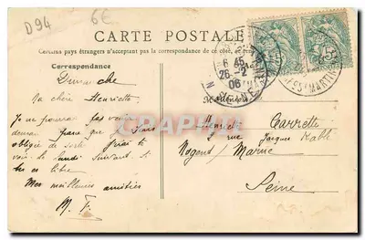 Tour de Marne — W dół mostu w CHAMPIGNY — B.F. PARIS 40 — Rewers
