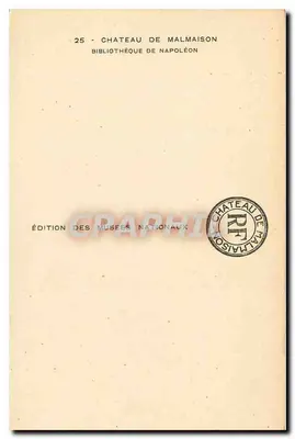 Biblioteca de Napoleão — Castelo de Malmaison — Edição dos Museus Nacionais — Verso
