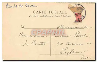 Rueil (S.-et-O.) — O Lago de Saint-Cacuphat — editor A. Bourdier, impressor em Versailles — Verso