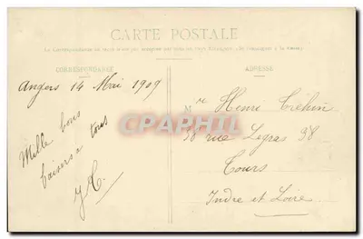 Angers - Bulwar Zamku — L. V., fot. — n° 92 — Rewers